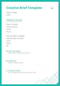 free marketing brief template free creative brief for branding project template sample