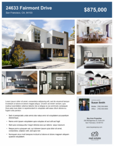 free printable 4 page real estate brochure template doc