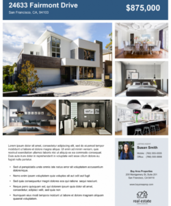 free printable 4 page real estate brochure template doc