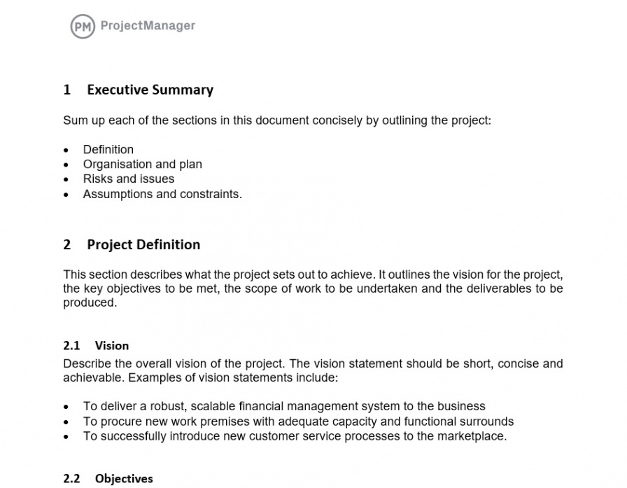 free project charter template for word  projectmanager project management office charter template word