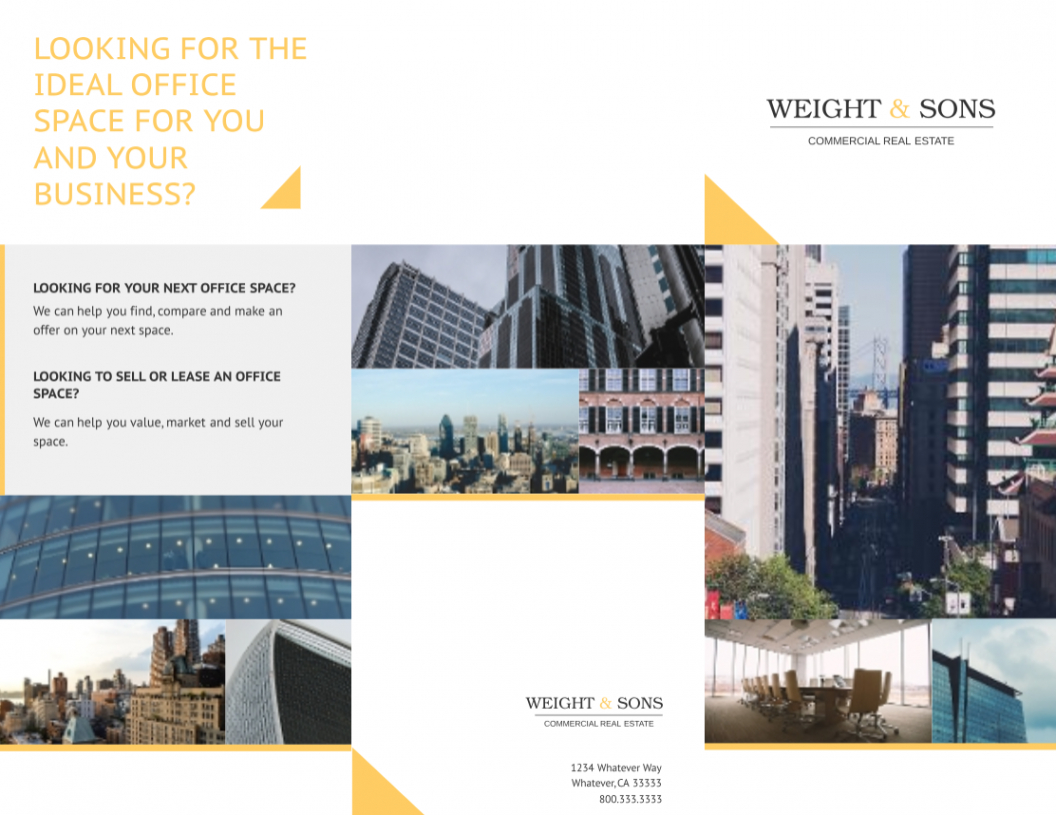 free  real estate marketing brochure template sample