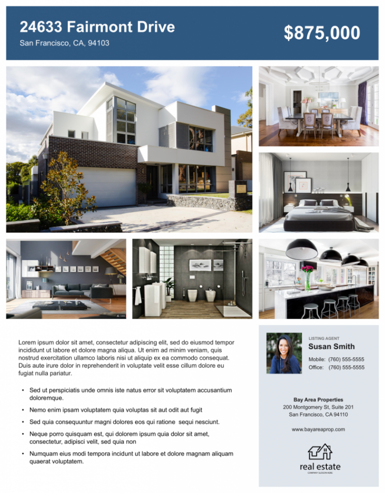 free sample commercial real estate brochures template word