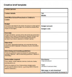 free sample creative brief template  9 free documents in pdf word market research project brief template sample