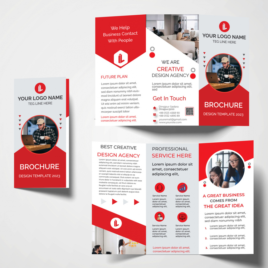 Medical Marketing Trifold Brochure Template