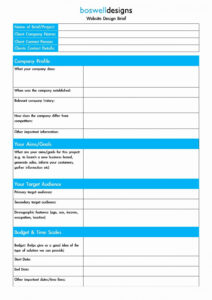 graphic design project brief template development project brief template excel