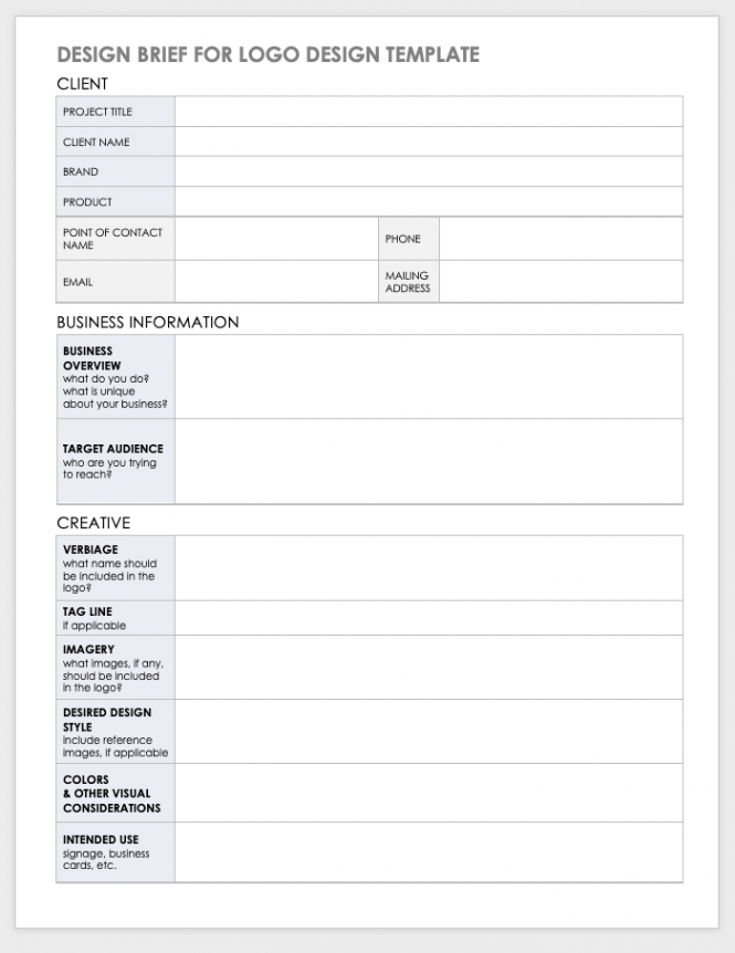 printable design project brief template ux project brief template word