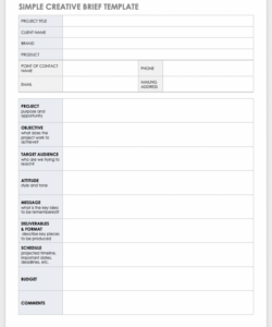 printable marketing brief template word digital project brief template excel