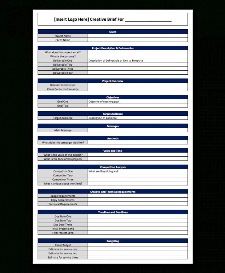 printable the best way to write a creative brief with helpful templates agency project brief template doc