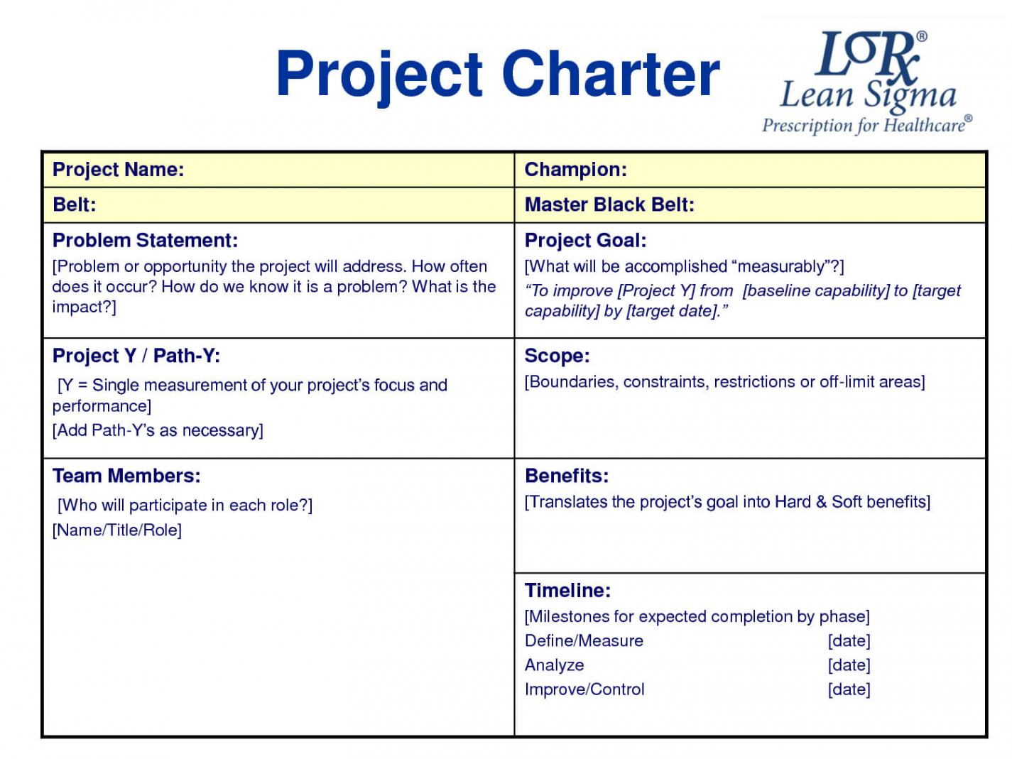 project charter template powerpoint data center build project charter template doc