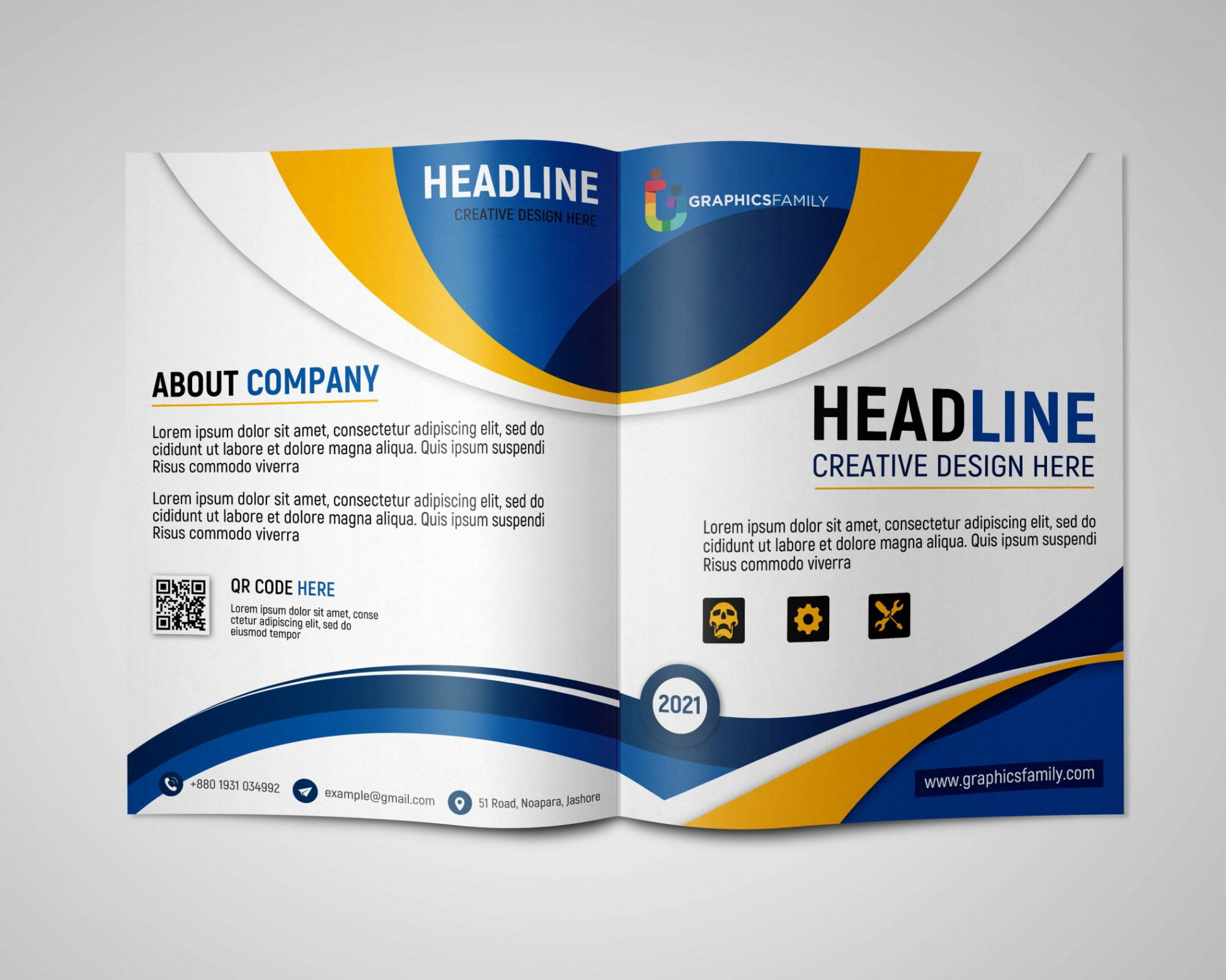 sample a4 half fold brochure template sample