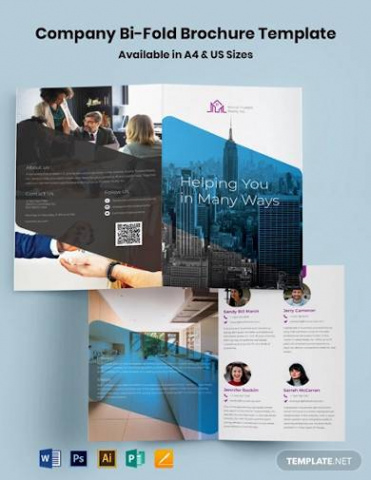 sample bifold multi page business brochure template word