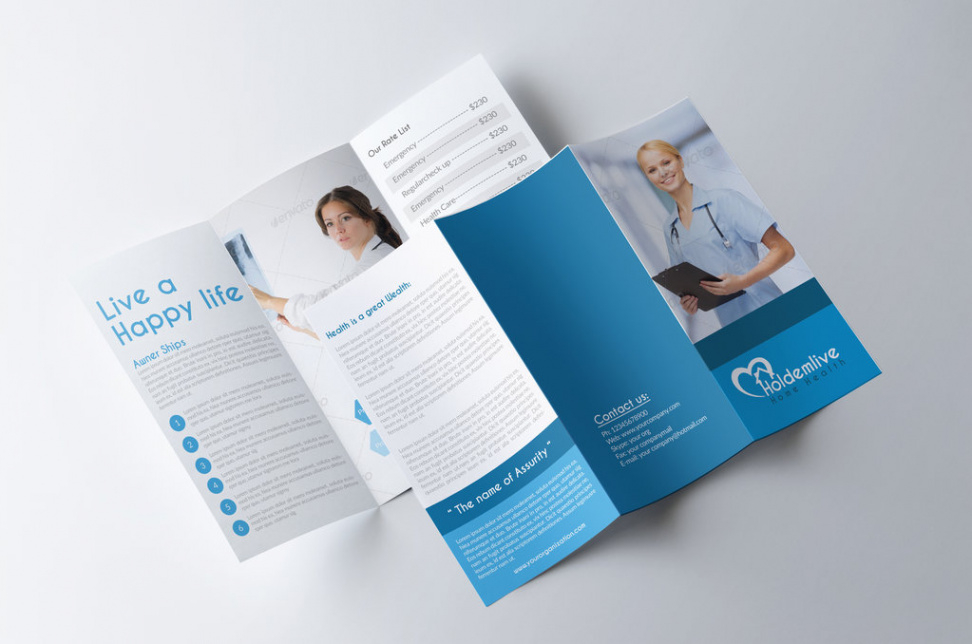 sample medical disorder tri fold brochure template sample