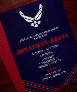 air force retirement brochure template word