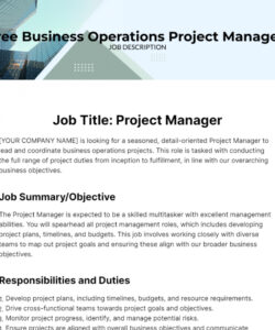 business operations project manager job description template  edit online  download example project manager job description template