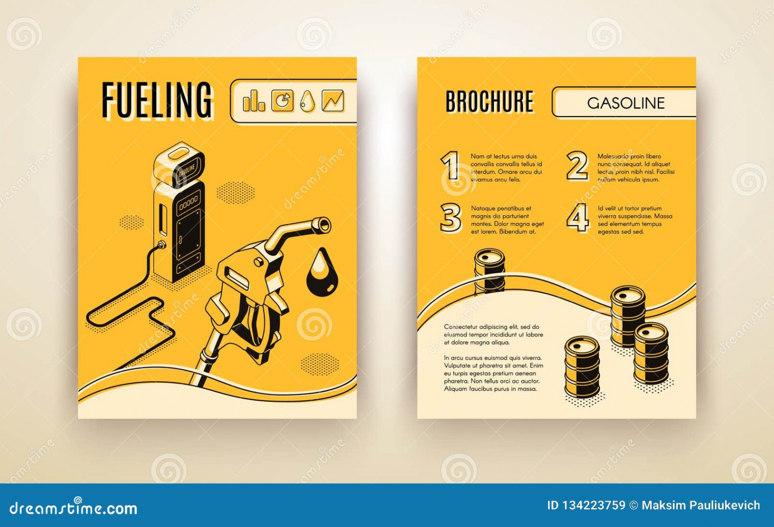 custom oil and gas brochure template excel