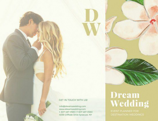 editable cute wedding brochure pamphlet template pdf