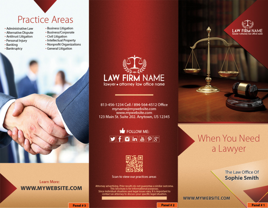 editable legal size paper brochure template