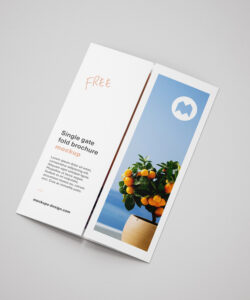 free  open gate fold brochure template sample