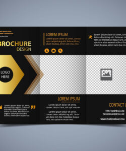 free sample black and gold brochure templates excel