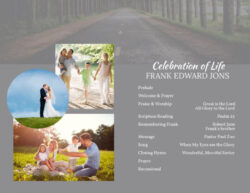 free sample celebration of life brochure template doc