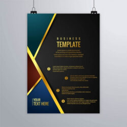 printable black and gold brochure templates