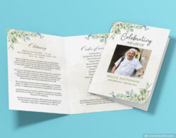 printable celebration of life brochure template