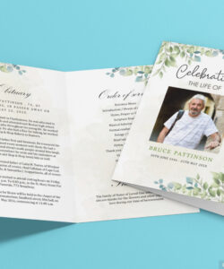 printable celebration of life brochure template