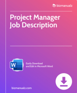 printable project manager job description template word project manager job description template word