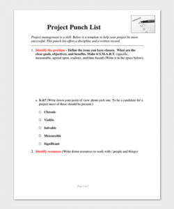 sample punch list template 14 word excel pdf format construction project punch list template