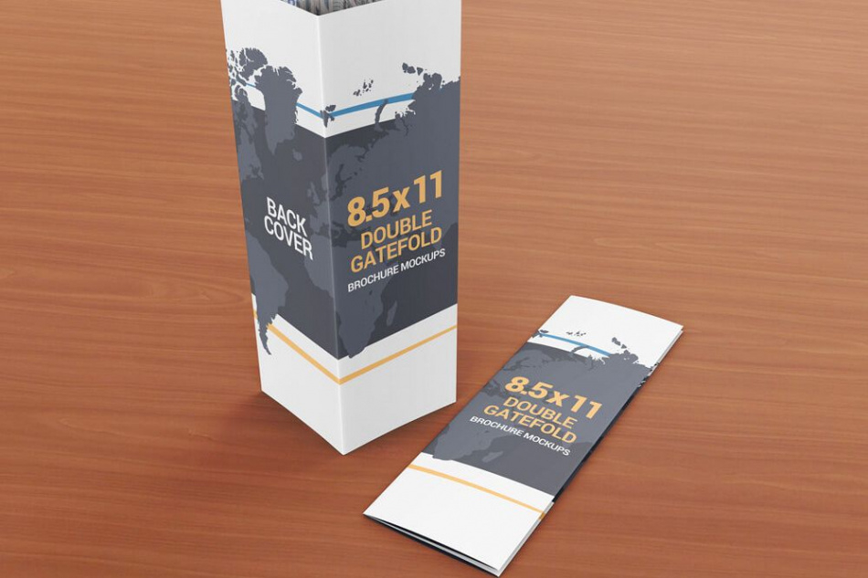 4 panel gate fold brochure template sample