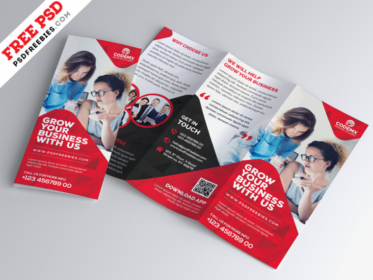 custom business tri fold brochure template sample