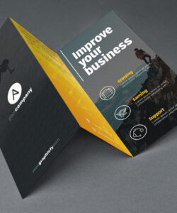 custom hp tri fold brochure paper template example