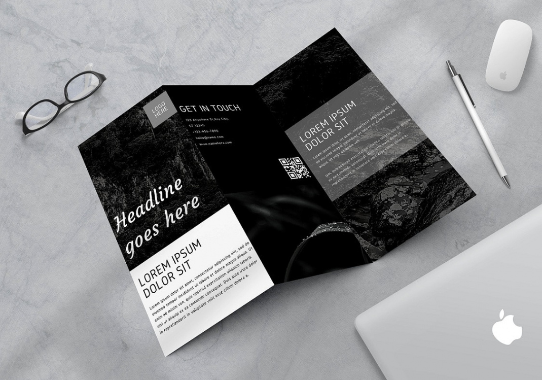 custom one page brochure design templates sample