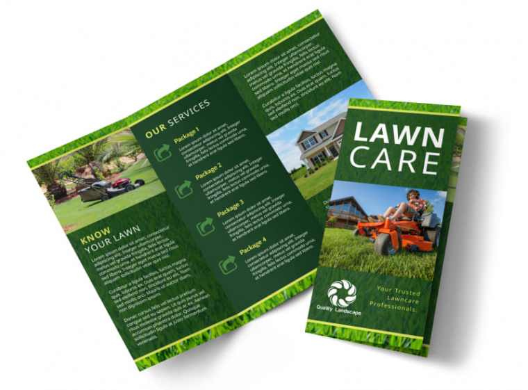 custom tri fold landscape brochure template pdf