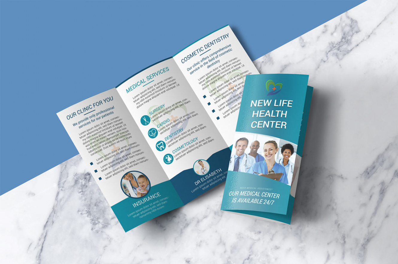 custom tri fold medical brochure template