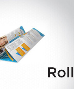 editable 5 panel roll fold brochure template