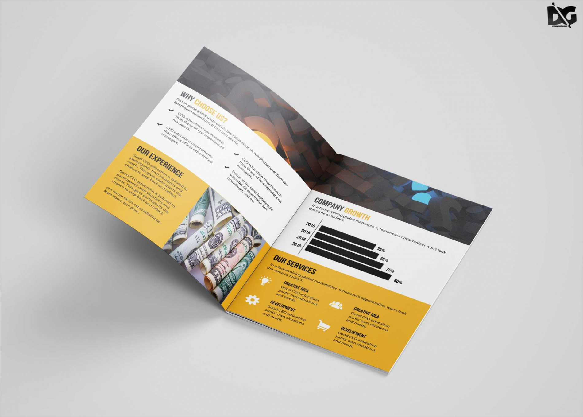 editable bi fold brochure design templates word