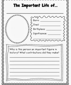 editable famous person research project template kindergarten research project template  pdf