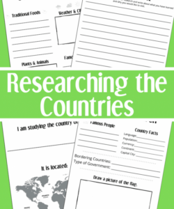 editable free printable for countries homeschool study country research project elementary template word