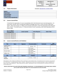 editable free printable lessons learned templates excel pdf word project example construction project lessons learned template sample