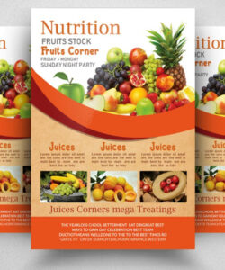 editable fruits and vegetables brochure design template pdf