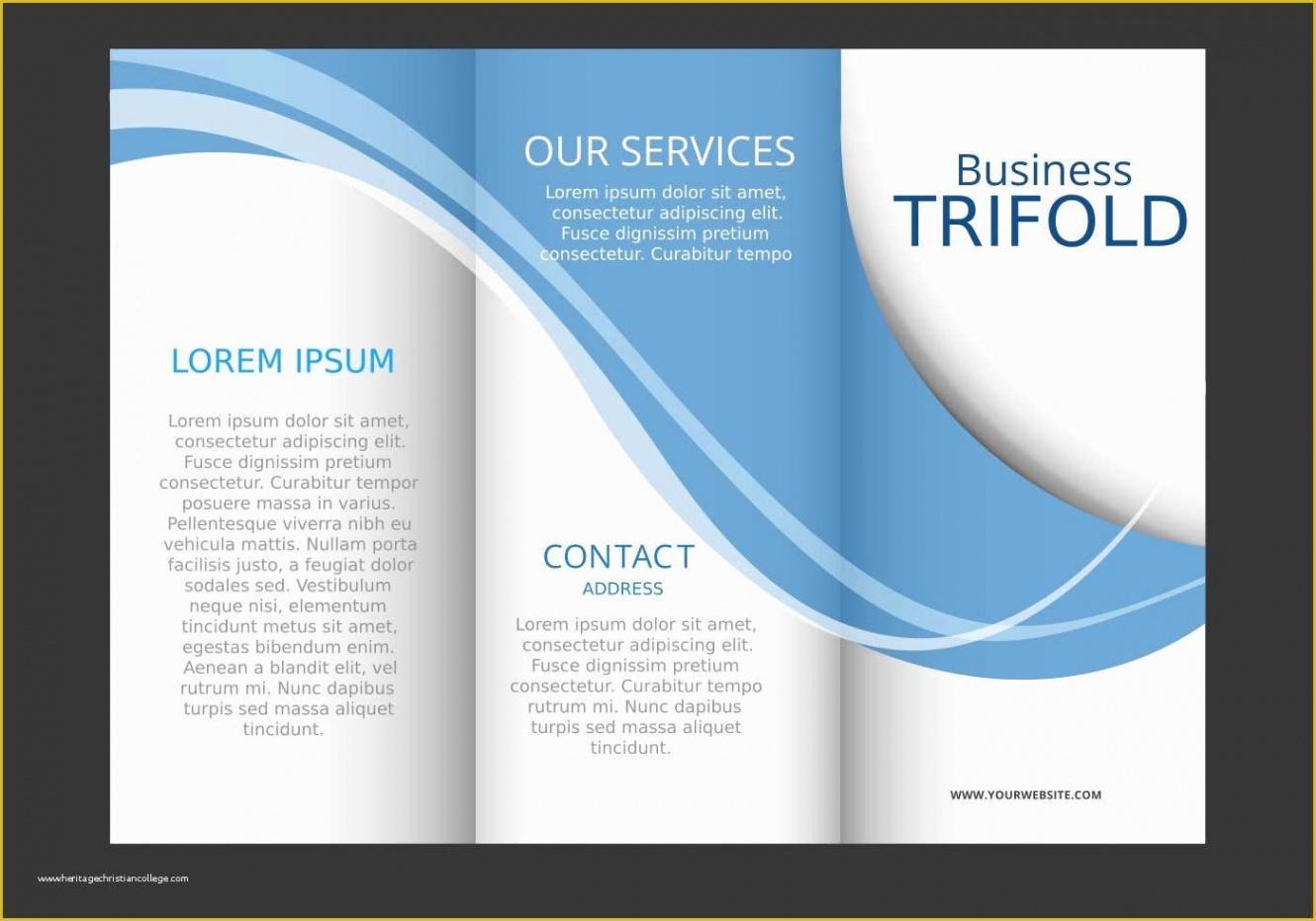 editable pages tri fold brochure template example