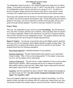 editable the independent research project is the culminating laboratory independent research project template doc