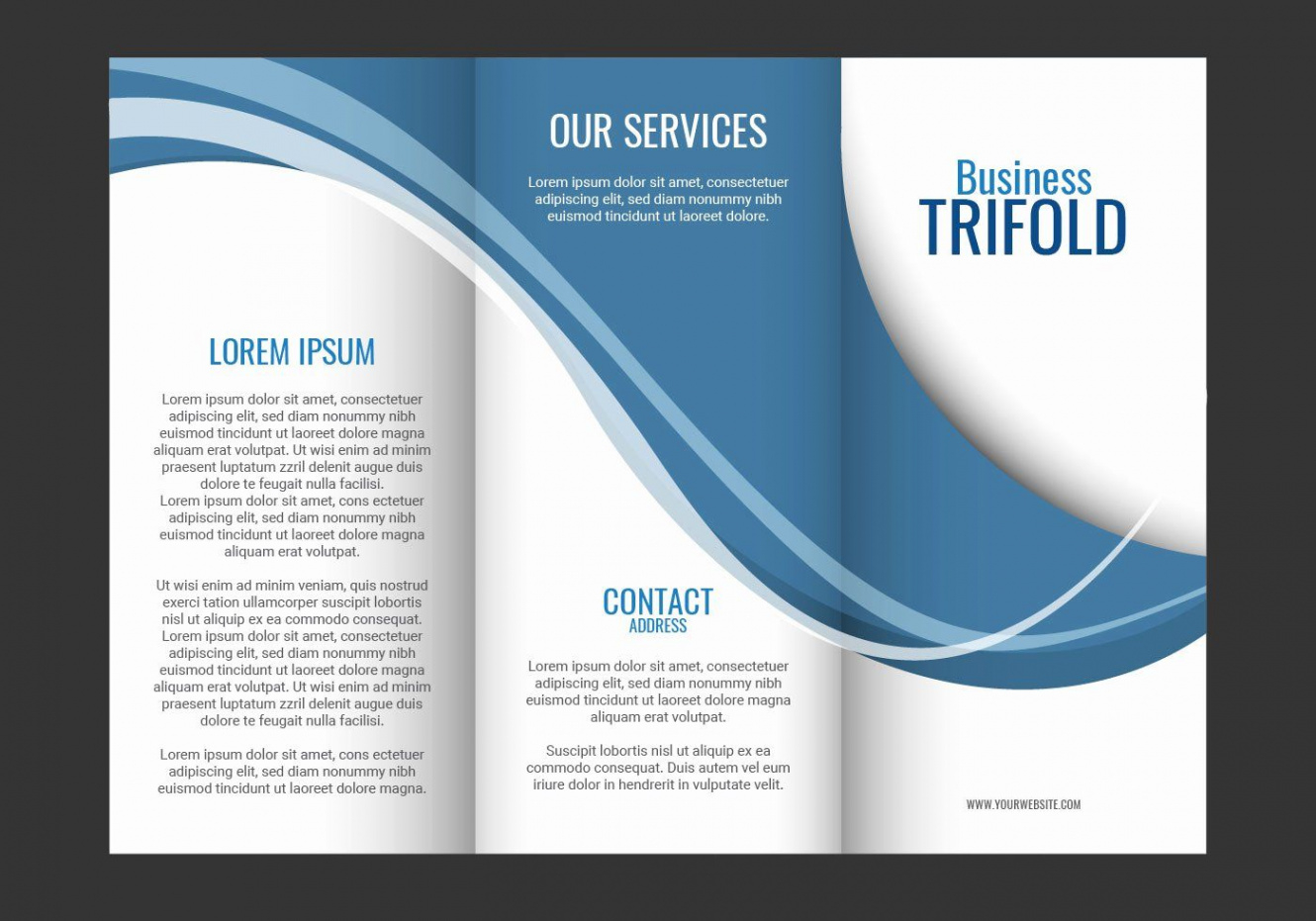 free  2 sided tri fold brochure template sample