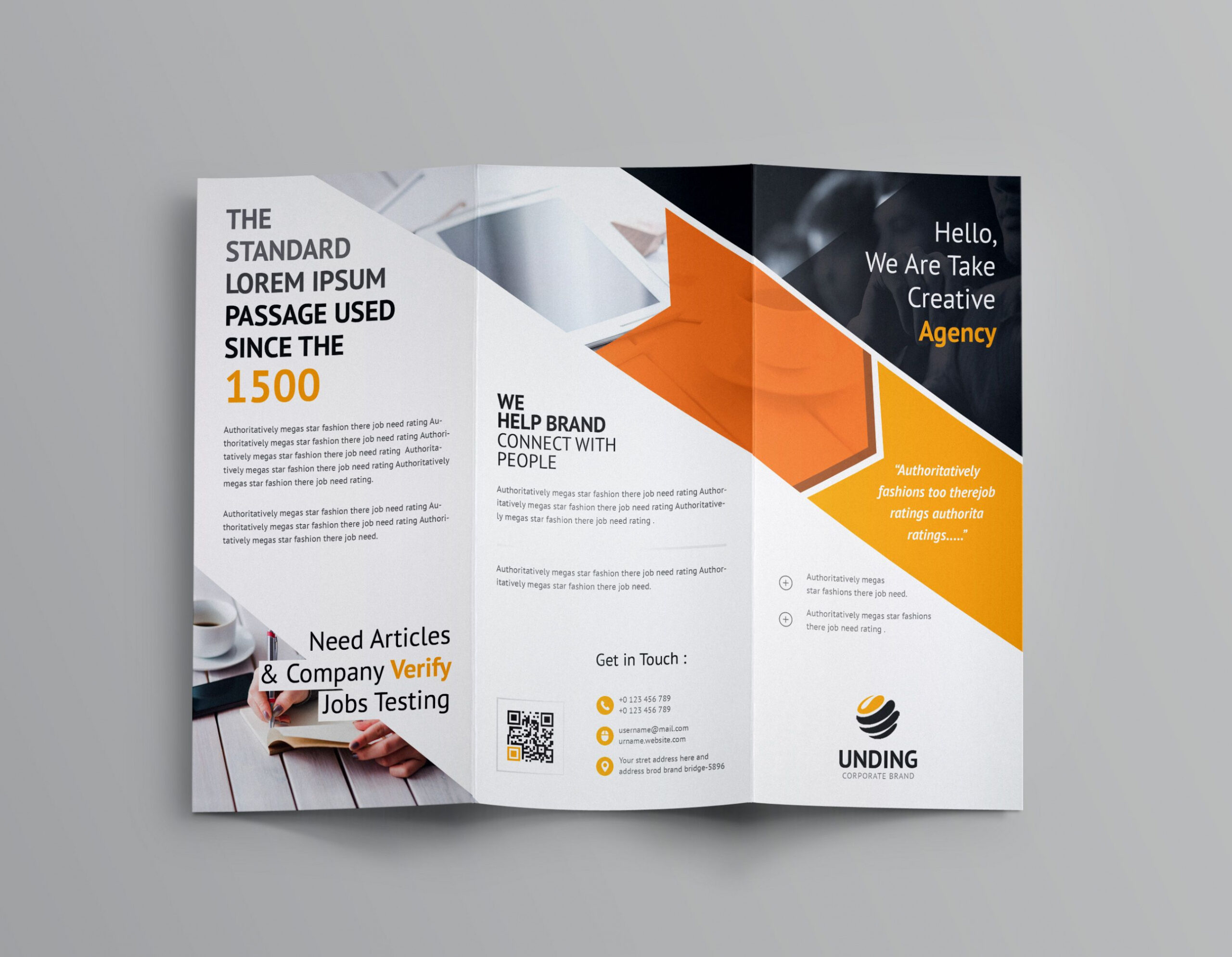 free  6 page trifold brochure template sample