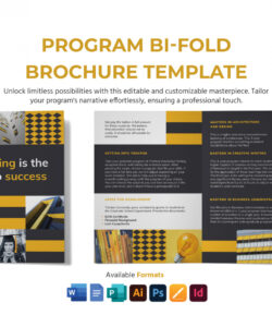 free custom indesign bi fold brochure template word