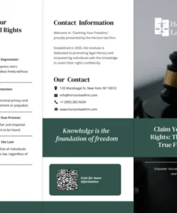 free custom legal size tri fold brochure template doc