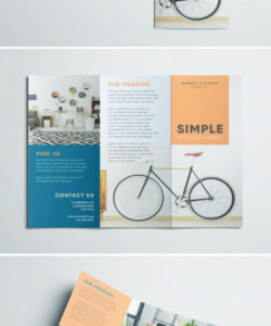 free custom tri fold brochure indesign template sample