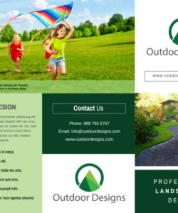 free custom tri fold landscape brochure template