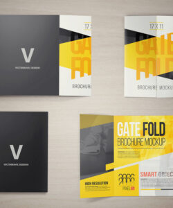 free editable 4 panel gate fold brochure template excel